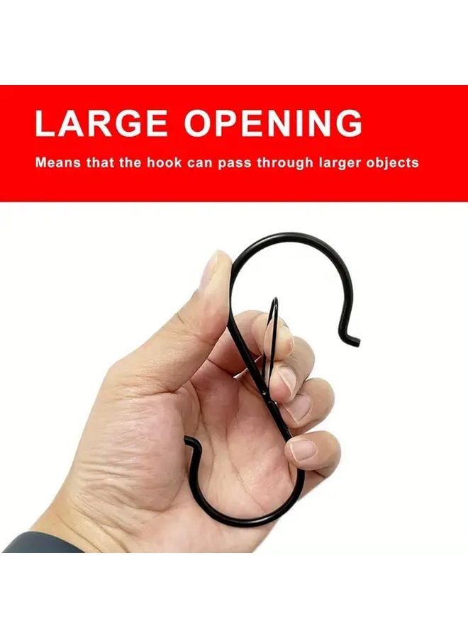 12 Packs Heavy Duty S Hooks With Safety Buckle For Hanging Plants Clothes Kitchen Utensils - Image 4