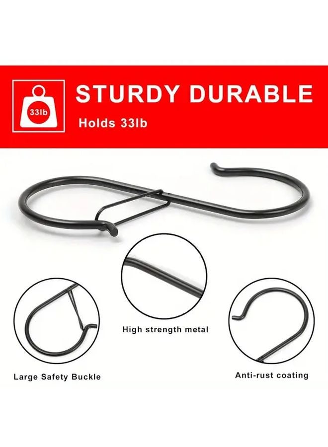 12 Packs Heavy Duty S Hooks With Safety Buckle For Hanging Plants Clothes Kitchen Utensils - Image 5
