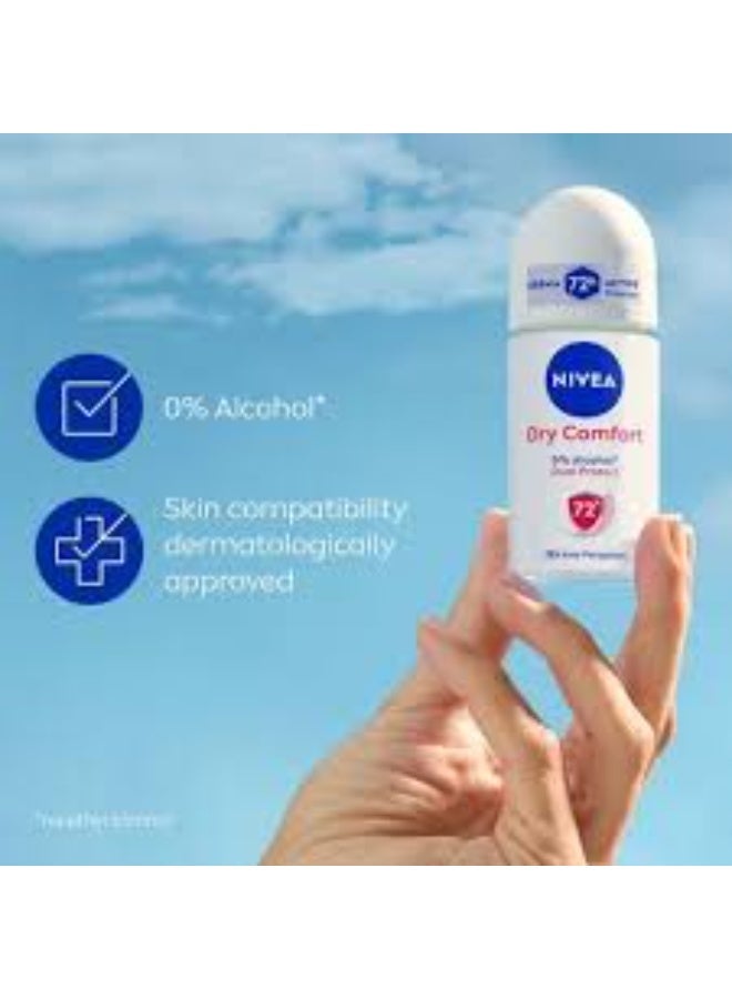 Nivea Dry Comfort Plus Deodorant Roll-On 50ml - Image 4
