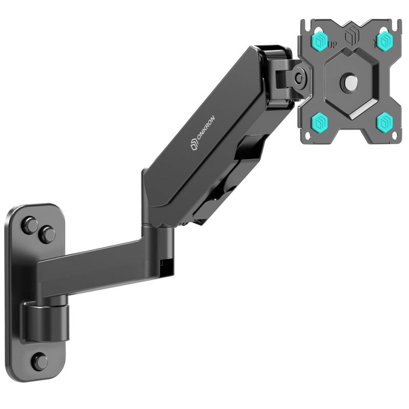 ONKRON حامل حائط لشاشة واحدة من ONKRON لشاشات 13-34 بوصة حتى 17.6 رطل - ذراع شاشة الغاز القابلة للتعديل لحامل التلفاز 75x75 و 100x100 VESA - Image 1