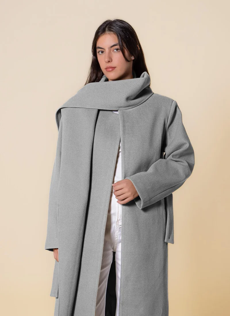 شايبس معطف طويل مع وشاح