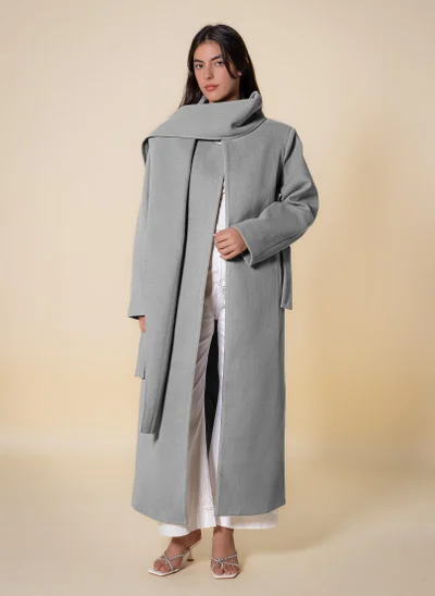 SHAPES LONG COAT WITH SCARF