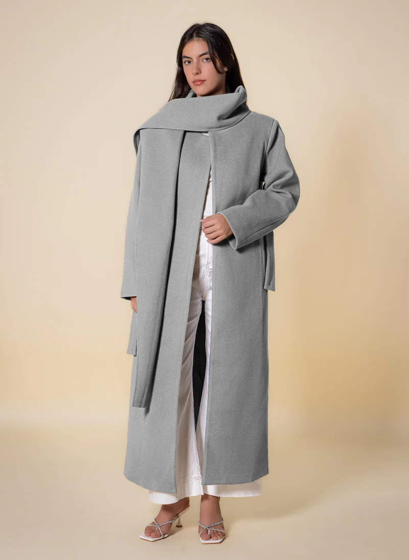 شايبس معطف طويل مع وشاح