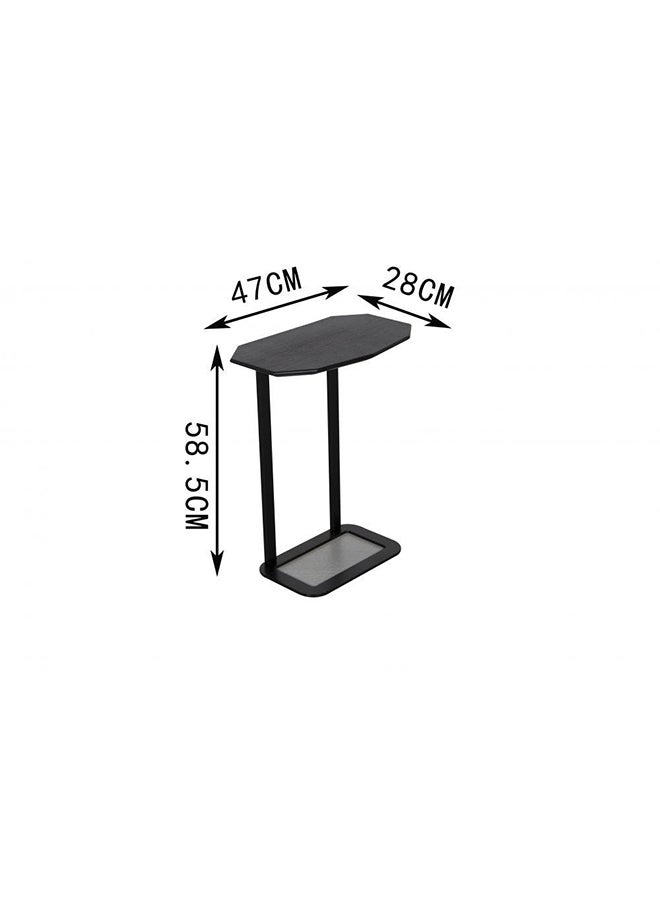 DANUBE HOME Paddington Service Table Multifunctional Living Room Table Space Saving Side Table Modern Design Furniture For Home Bedroom L47xW28xH66cm Black  - Image 4