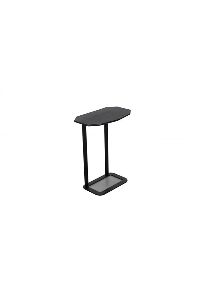 DANUBE HOME Paddington Service Table Multifunctional Living Room Table Space Saving Side Table Modern Design Furniture For Home Bedroom L47xW28xH66cm Black  - Image 2