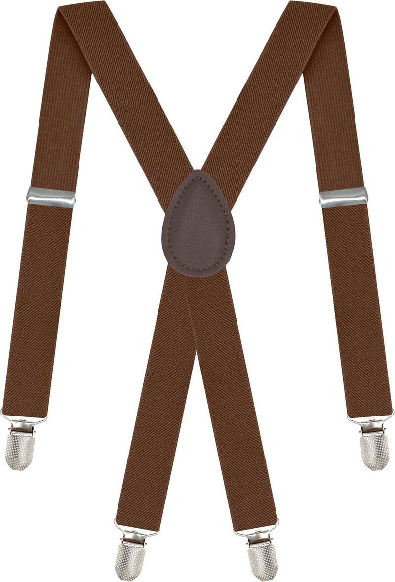 DIBI Suspenders for Men - Adjustable X back Suspender with 4 Strong Clips - Image 1