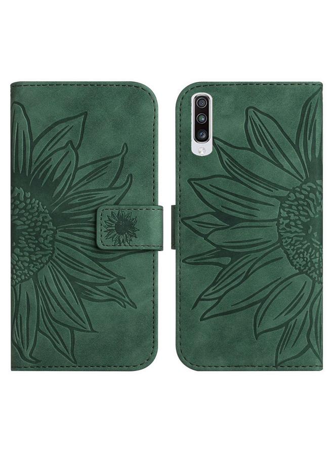 S-TOP Case For Samsung Galaxy A70/A70S Skin Feel Sun Flower Pattern Flip Leather Phone Case with Lanyard - Image 2