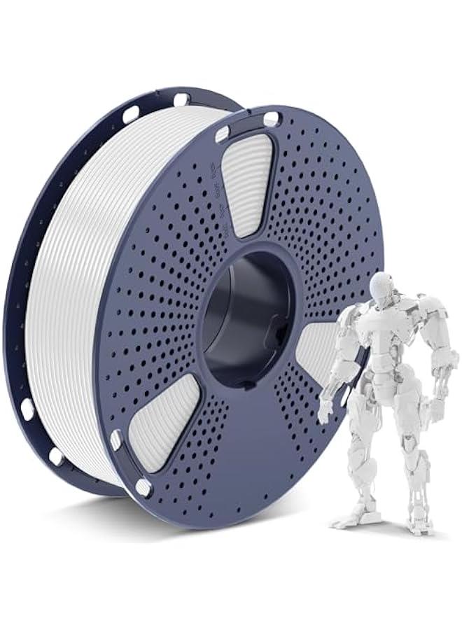 PLA 3D Printer Filament PLA Filament 1.75mm, Neatly Wound 3D Printing Filament, Dimensional Accuracy +/- 0.02 mm, Fit Most FDM 3D Printer, 1kg Spool (2.2lbs), Good for Lithophane, White - Image 1