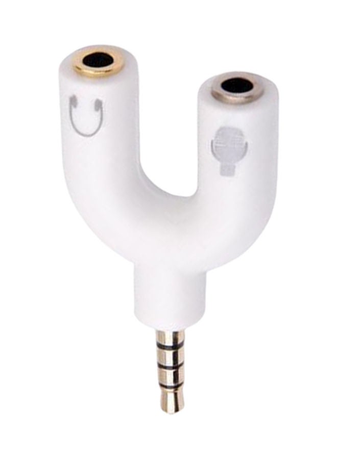 NIBEMINENT Aux Stereo U Splitter Kit And Adapter White