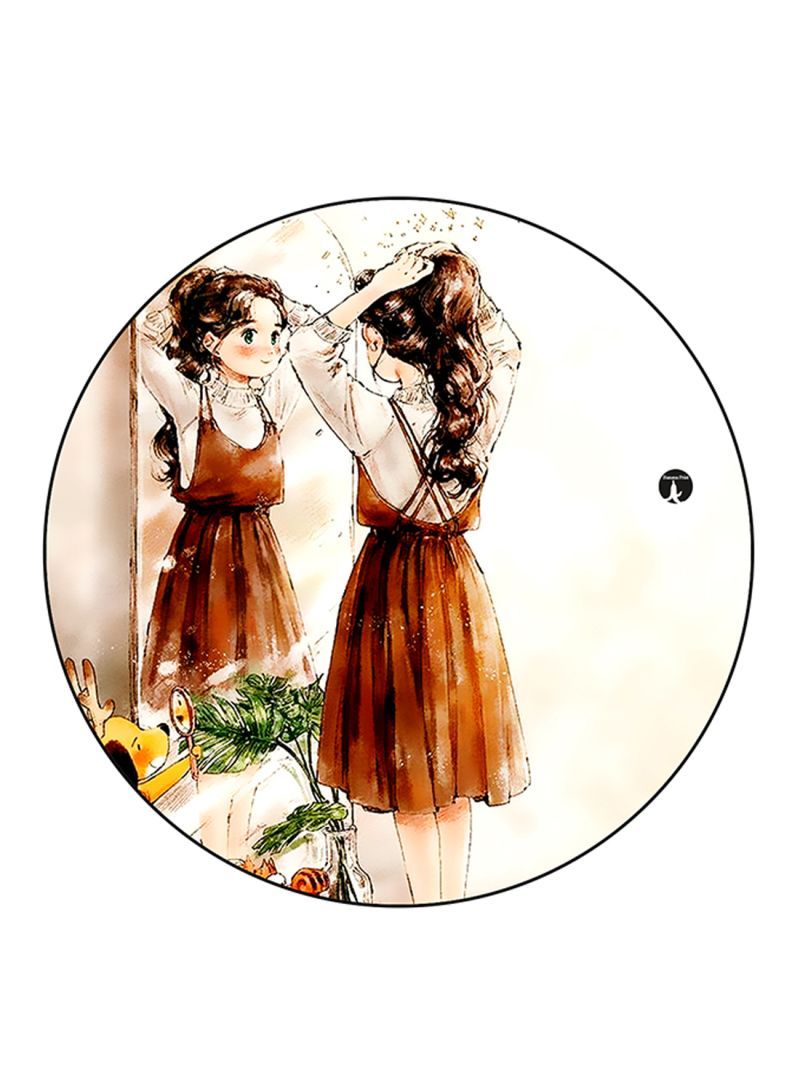 Girl Printed Mouse Pad Multicolour