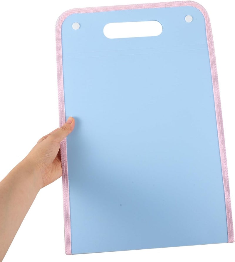 Expanding Accordion File Organizer Folder, 13-Layer Large Capacity A4 Document Holder, Thickened Waterproof Filing Bag for Office and Receipt Storage, Portable Vertical Light Blue - Image 4