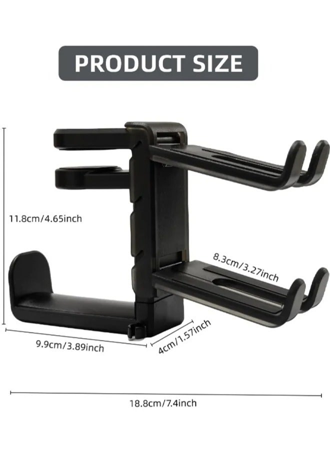 3 in 1 PC Gaming Headset Controller Holder Headphone Stand with 360° Rotation Non Slip Desk Clamp 2 Controller Holders Universal Gaming Accessories Organizer - Image 3