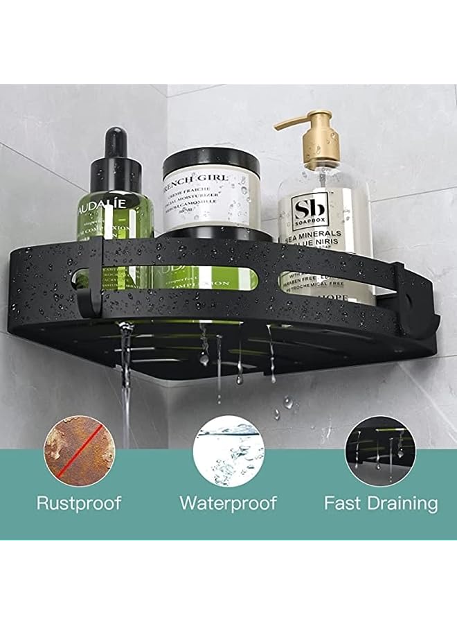 Raxoom Bathroom Shelf, Pack of 2pcs, Shower Caddy, Self-Adhesive Bathroom Shelves, Rust-free, No drilling Bathroom Organizer, Wall mounted Bathroom Rack, Corner Shower Shelf. - Image 3