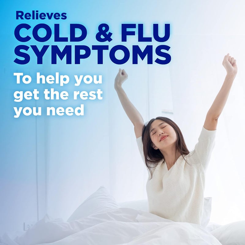 Care Night Time Cold Flu Liquid Cherry 12 fl oz Pack of 1 - Image 3