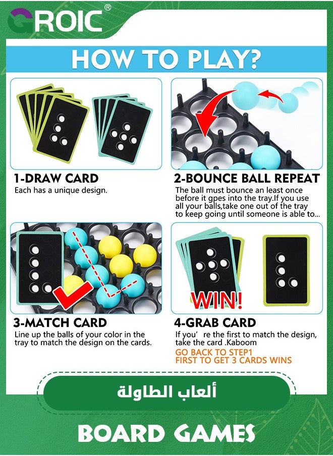 GROIC Bounce Ball Game Family Party Games, Jumping Connect Ball Board Games Table Game Toys,Desktop Bouncing Ball,Funny Jumping Ball Tabletop Games Family Party Games  - Image 3