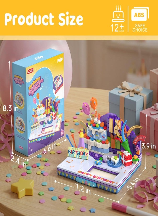 JAKI 3D Building Block Greeting Card - Foldable 3D Block Set, Party Present Birthday Gift for Girl Daughter Mom Grandma Kids Adults, Colorful Birthday Decorations for Party - Image 5