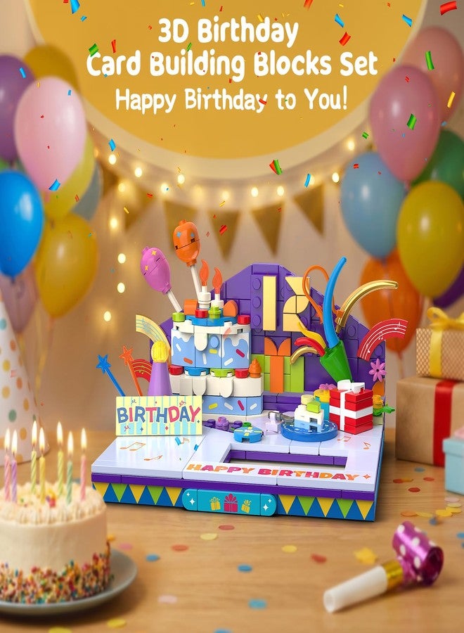 JAKI 3D Building Block Greeting Card - Foldable 3D Block Set, Party Present Birthday Gift for Girl Daughter Mom Grandma Kids Adults, Colorful Birthday Decorations for Party - Image 2