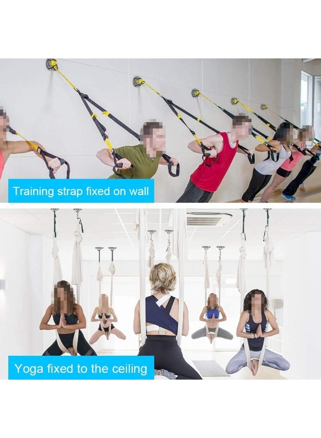 SUNMALL 2pcs Battle Rope Anchor Wall Mount for Suspension Straps, Yoga Swing Ceiling Mount Brackets - Image 5