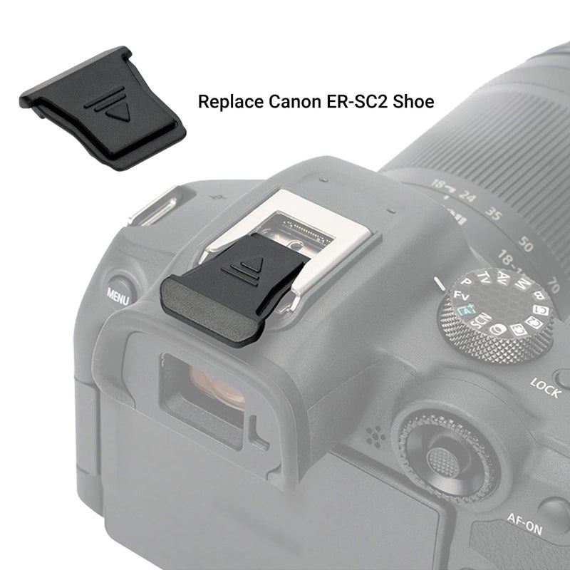 JJC 2PCS Camera Shoe Cover for Canon EOS R8 R50 R6 Mark II R5 Mark II R7 R10 R3 R5CReplaces Canon ERSC2 Shoe Cover Flash Hot Shoe Cover Cap for Canon R8 R50 R6 R5 Mark II R7 R10 R3 R5C NOT Fits EOS R5 - Image 3