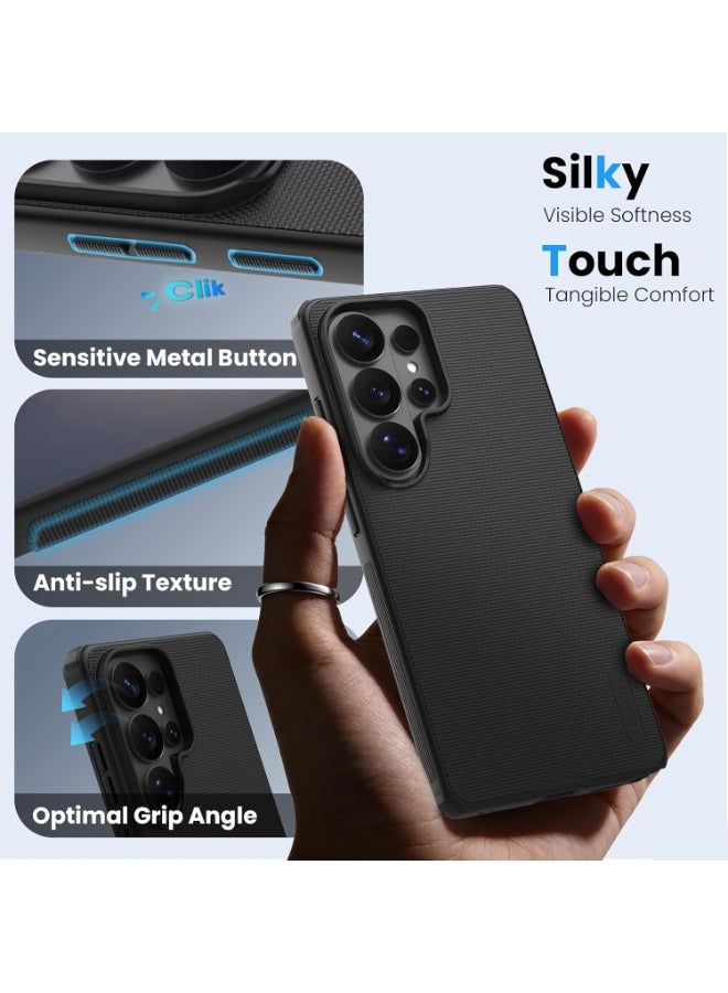 Nillkin Case Cover Super Frosted Pro  Magnetic Wireless Charging  Case Anti-Scratch & Slip For Samsung Galaxy S26 Ultra (Black) - Image 4