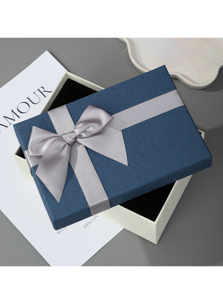 PEI  AN Elegant Dark Blue Bow Gift Box – Premium "Heaven & Earth" Lid Luxury Packaging for Birthdays, Valentine’s & Special Gifts (3 Sizes Available)    3 Pieces ﻿  - Image 3