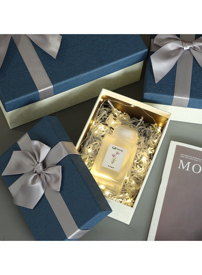 PEI  AN Elegant Dark Blue Bow Gift Box – Premium "Heaven & Earth" Lid Luxury Packaging for Birthdays, Valentine’s & Special Gifts (3 Sizes Available)    3 Pieces ﻿  - Image 4