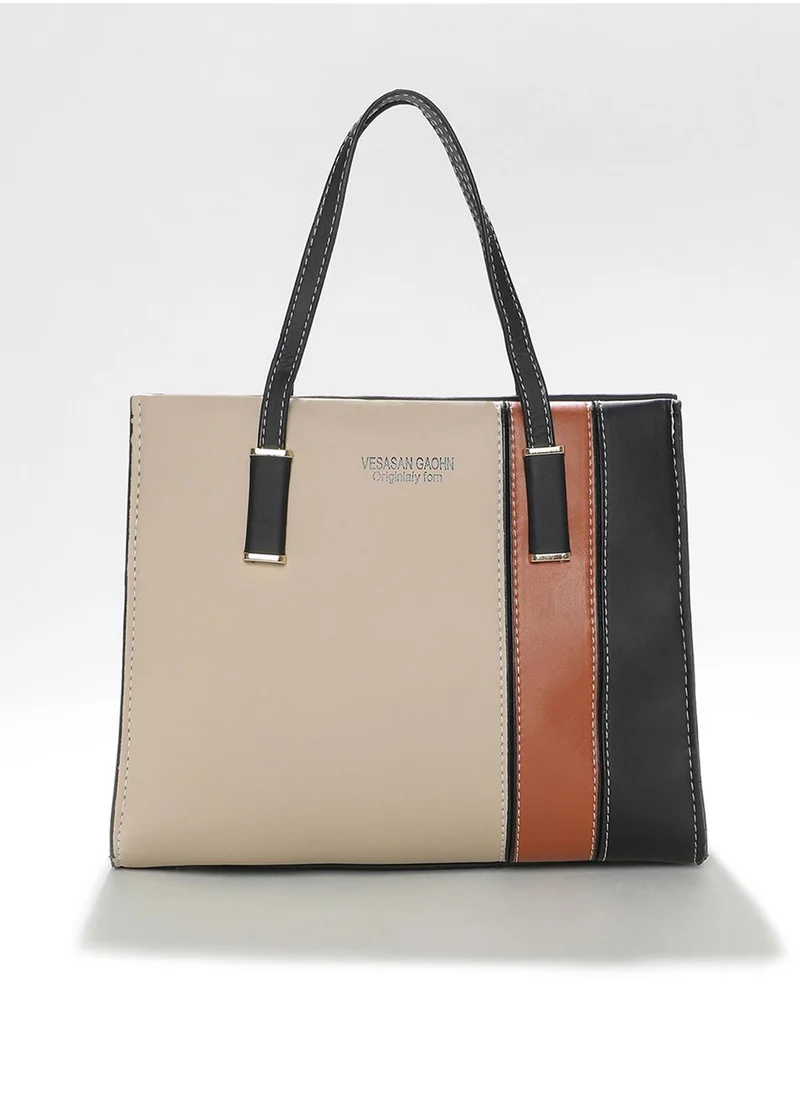 Haute Sauce Big Tri Colour Tote Bag