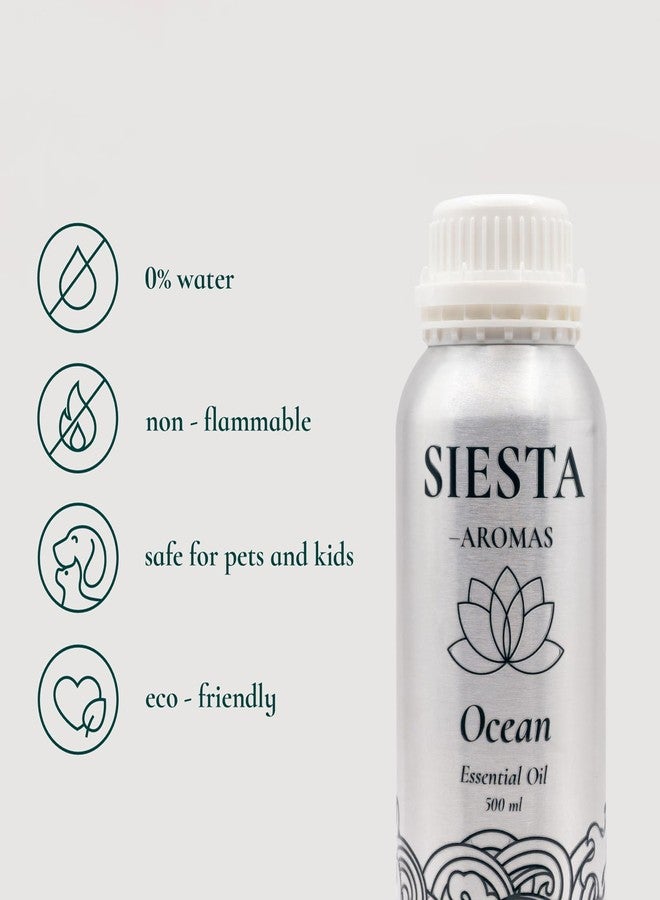 Siesta Aromas Ocean Essential Oil, 500ml, Marine-Inspired Blend with Sea Air and Citrus Notes, for Diffusing and Relaxation - Image 4