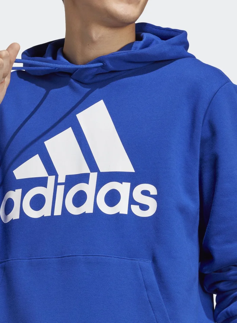 adidas هودي من قماش تيري الفرنسي مزين بشعار كبير العلامة التجارية أديداس