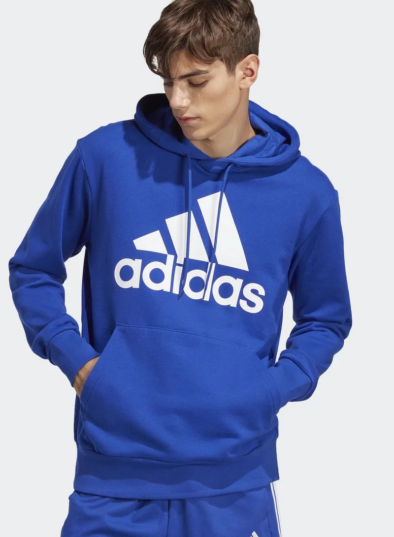 adidas هودي من قماش تيري الفرنسي مزين بشعار كبير العلامة التجارية أديداس