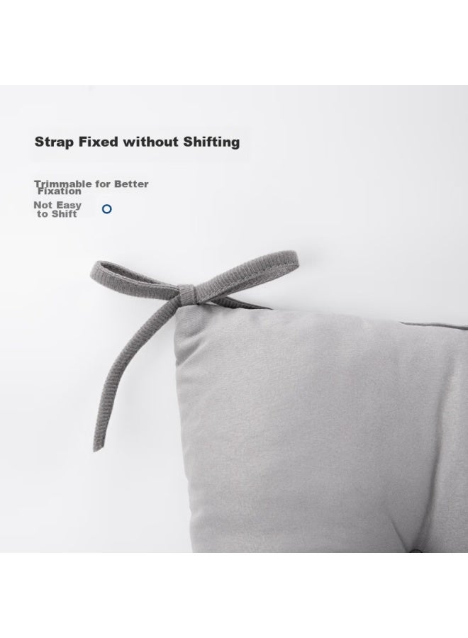Foojo Chair Cushion, Autumn And Winter Seat Pad, Student Cushion, Chair Pad, Dining Chair Pad, 40*40cm, Elegant Gray - Image 2
