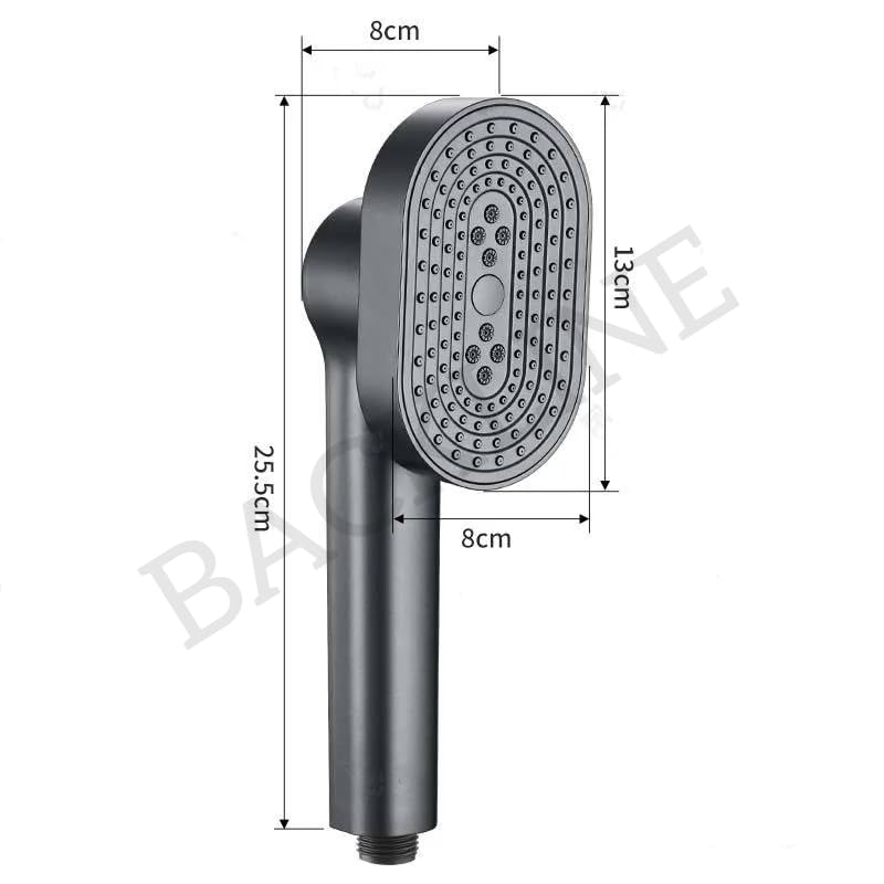 B BACKLINE Backline ABS Multi Function 4 Mode Bathroom Hand Shower set/Shower Head for Bathroom | 360° Rotatable Shower Head | Rain, Pulse, Spray & Spout Mode (Hand Shower Only)(Black) - Image 4