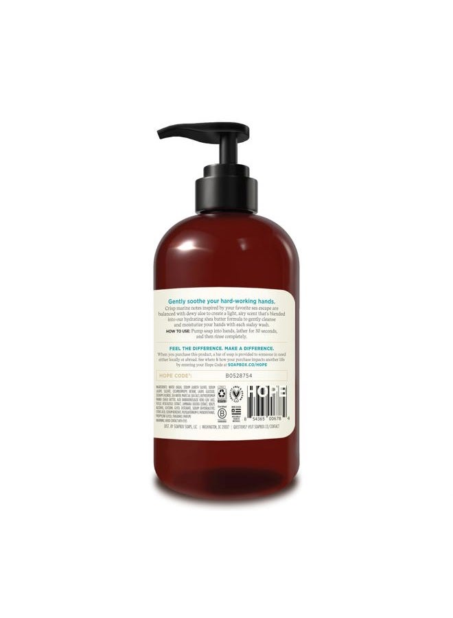 Soapbox Liquid Hand Soap, Sea Minerals & Blue Iris - Hand Soap for Bathroom and Kitchen, 12oz Pump Bottles (Pack of 3) - Image 3