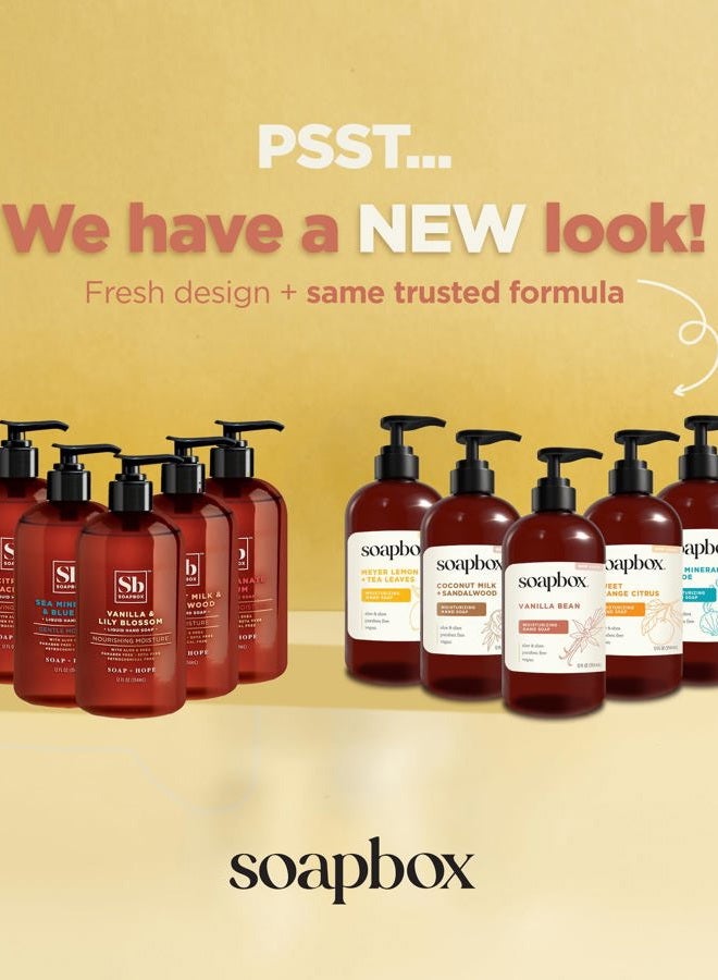 Soapbox Liquid Hand Soap, Sea Minerals & Blue Iris - Hand Soap for Bathroom and Kitchen, 12oz Pump Bottles (Pack of 3) - Image 2