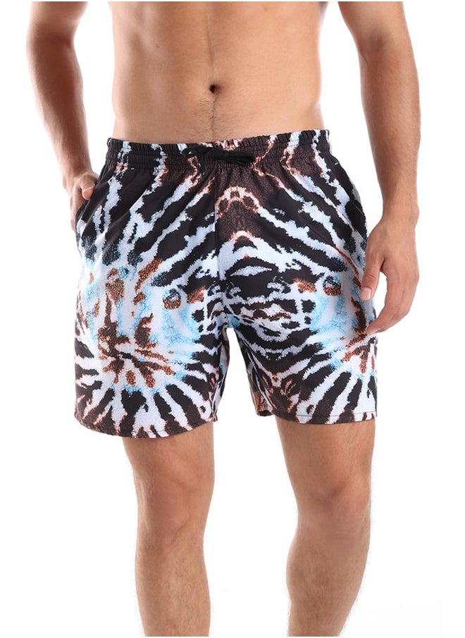 WHITE RABBIT - Self Pattern Double Pockets Swim Shorts - Image 1