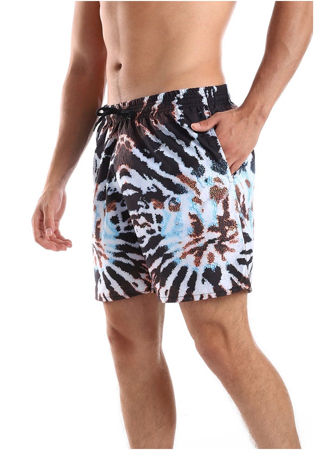 WHITE RABBIT - Self Pattern Double Pockets Swim Shorts - Image 1