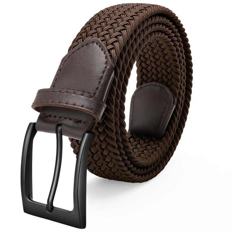 FAIRWIN Men's Golf Belt, Stretch Braided Elastic Woven Casual Jeans Belts 1 3/8" Nylon Web Work Belts for Men - Image 1
