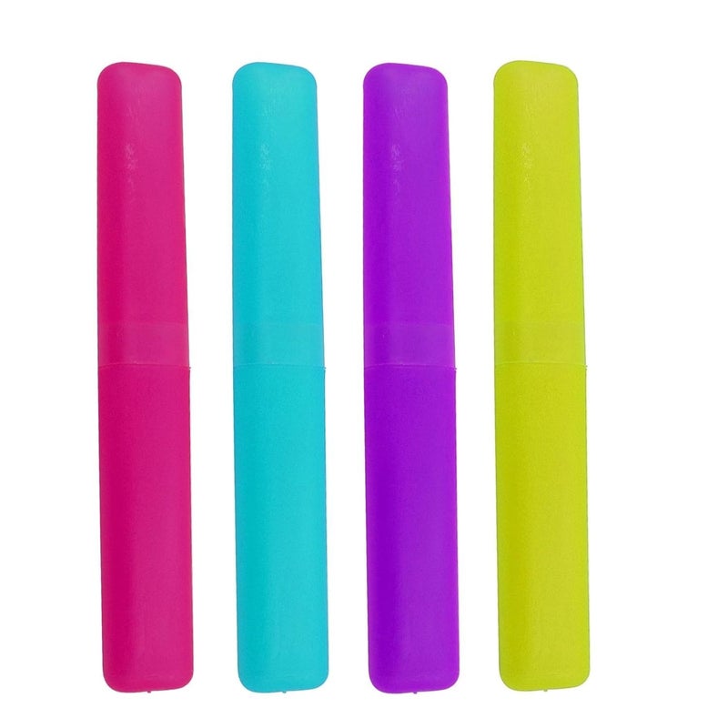 LOTA Polyester 4678 Portable Dust-Proof Toothbrush Cases Toothbrushes Holder (Pack of 4), Assorted - Image 5
