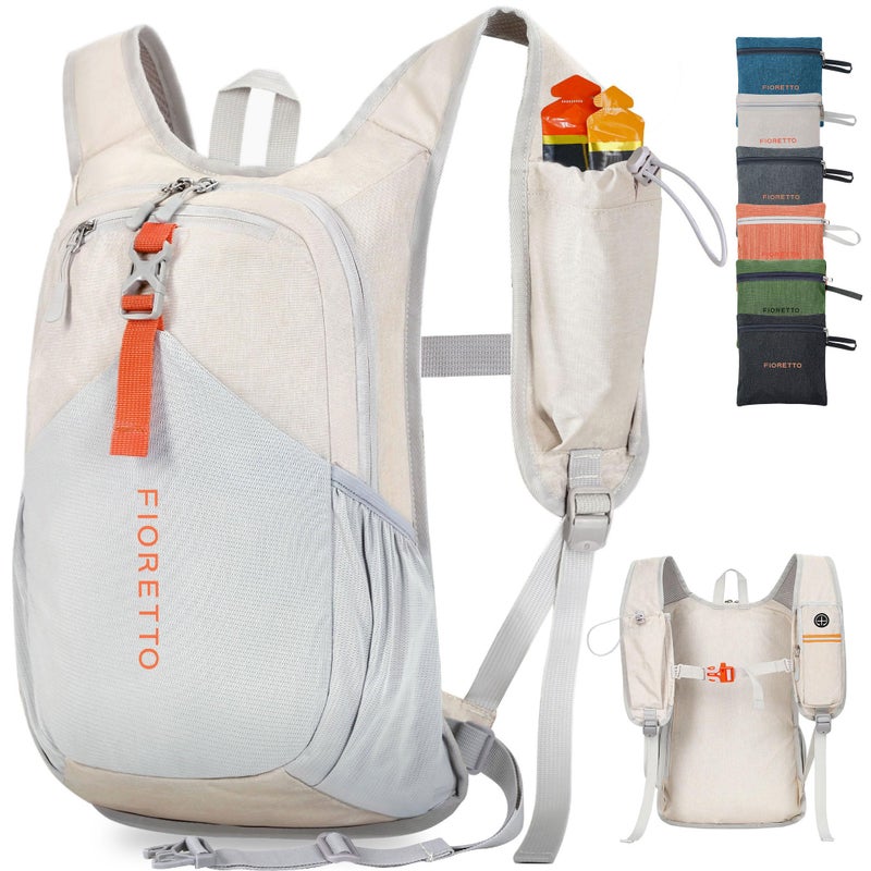 FIORETTO 20L Hiking Backpack for Women Men Mini Packable Backpack Lightweight Small Daypack for Camping Travel Outdoor, Beige - Image 1