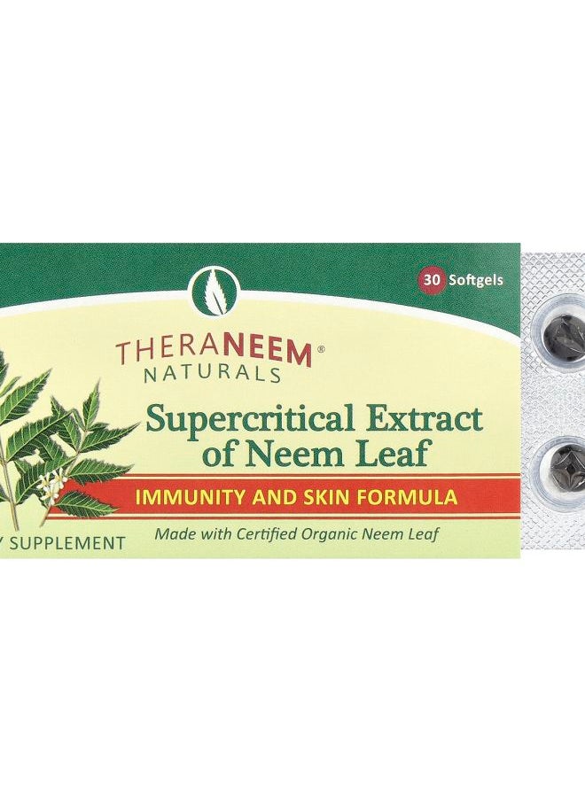 ORGANIX SOUTH TheraNeem® Naturals Supercritical Extract of Neem Leaf 8 mg 30 Softgels 