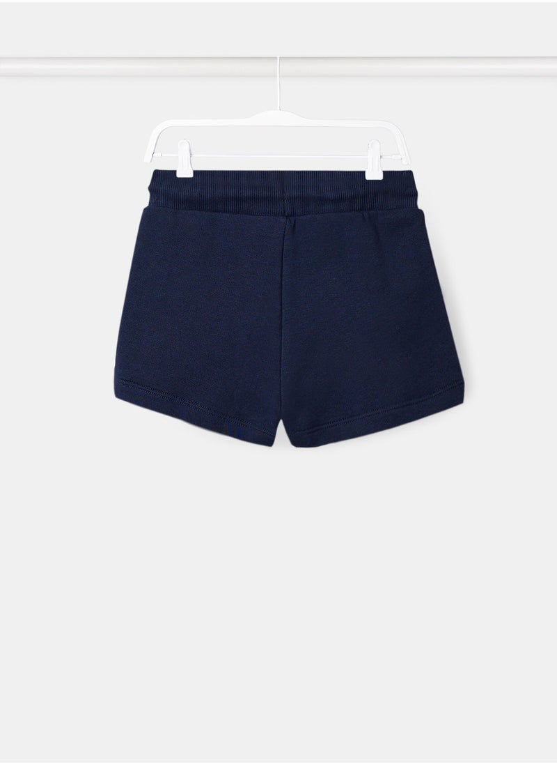 TOMMY HILFIGER - Girls Organic Cotton Varsity Shorts - Image 1