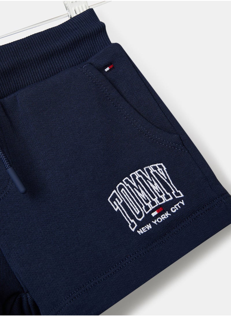 TOMMY HILFIGER - Girls Organic Cotton Varsity Shorts - Image 1