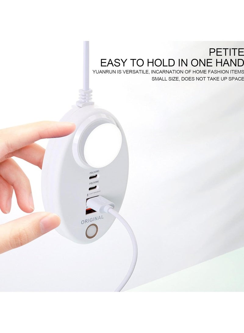 Raxoom 4 Ports, Multi-Port Charging Station 4 Ports – with Touch Light Dual USB Dual Type-C PD20W Rapid Oval USB Power Hub for - Image 4