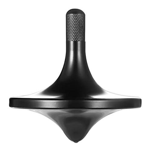 CHEETOP Stainless Steel Spinning Top Premium Exquisite Perfect Balance Well Made Metal Desk EDC Little Fidget Toy Spin Long Time Over 6 Minutes Great Value BlackMedium Diameter 29mm - Image 1