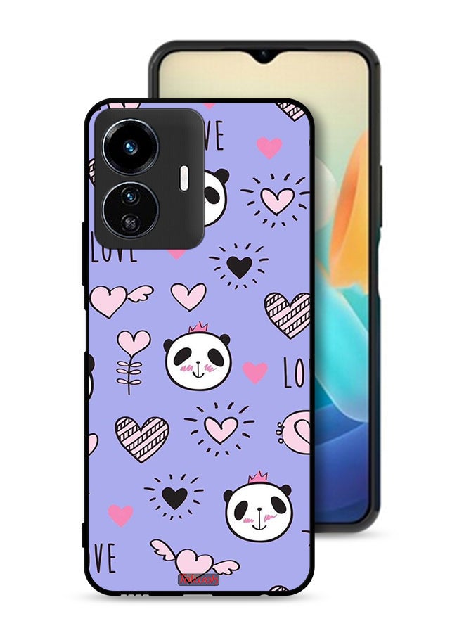Tolwak Vivo Y77 5G Protective Case Cover Love And Panda Doodle - Image 1