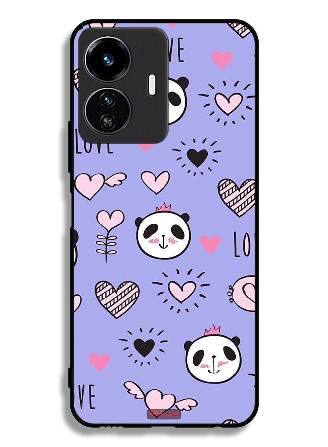Tolwak Vivo Y77 5G Protective Case Cover Love And Panda Doodle - Image 2