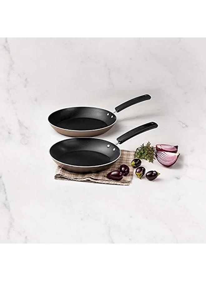 TRAMONTINA Sicilia 2 Pieces Hazelnut Aluminum Frying Pan Set With Interior And Exterior Starflon Excellent Pfoa Free Nonstick Coating 24Cm Plus 28Cm  - Image 2