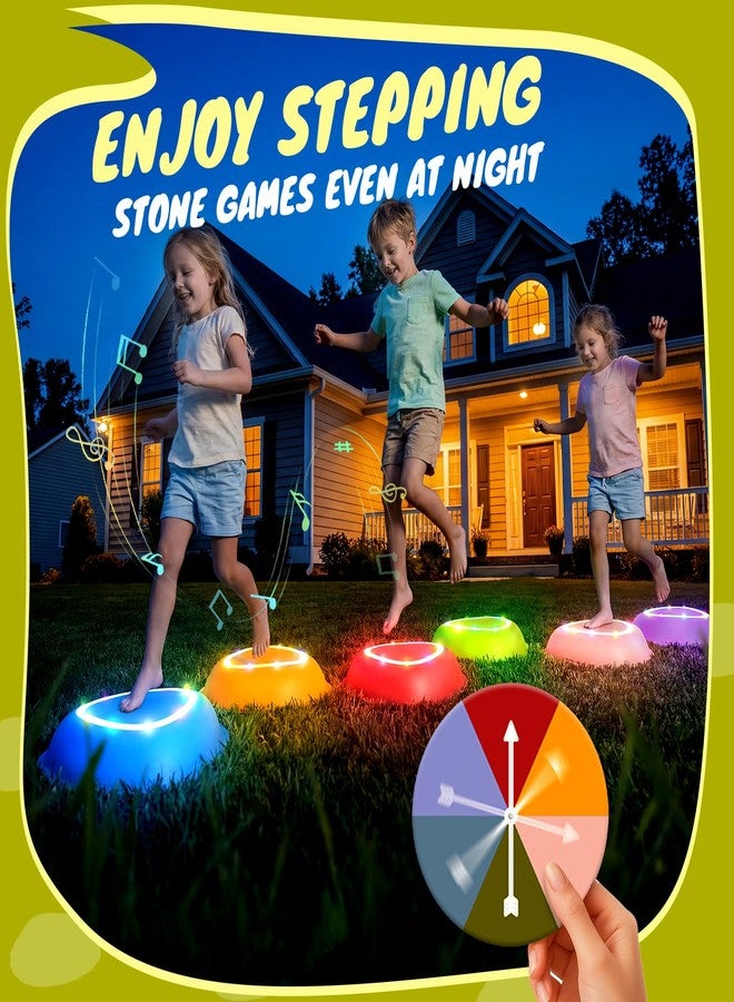 Scvcid Rechargeable Stepping Stones for Kids, 6pcs Non-Slip Balance Sensory Toys for Toddler, Kids Music & Light Up Indoor and Outdoor Play Equipment, Birthday Gifts Toys for 2 3 4 5+ Year Old Kids - Image 4