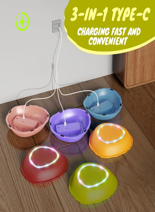 Scvcid Rechargeable Stepping Stones for Kids, 6pcs Non-Slip Balance Sensory Toys for Toddler, Kids Music & Light Up Indoor and Outdoor Play Equipment, Birthday Gifts Toys for 2 3 4 5+ Year Old Kids - Image 2