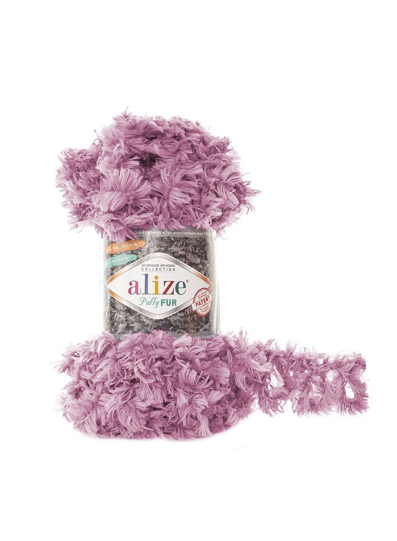 أليز غزل ناعم فراء بنفسجي